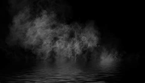 Smoke with Reflection in Water. Mistery Fog Texture Overlays Background ...