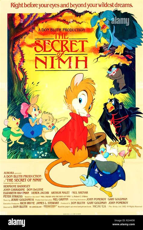 The Secret of NIMH Year : 1982 USA Director : Don Bluth Animation Movie poster (USA Stock Photo ...