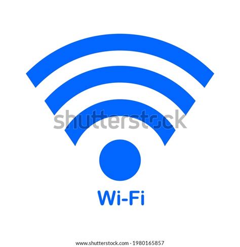 Wifi Signal Blue Icon Symbol Stock Vector (Royalty Free) 1980165857 ...