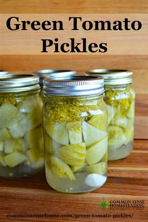 Green Tomato Pickles - Easy Pickled Green Tomato Recipe for Canning