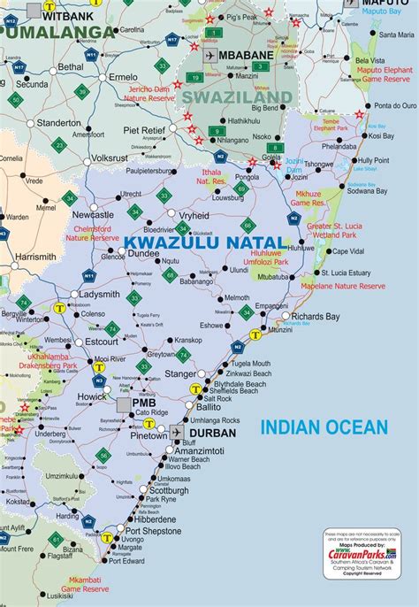 KwaZulu-Natal Map | Kwazulu natal, Holiday resort, Natal