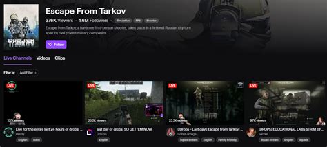 Escape from Tarkov is Dominating Twitch Thanks to Loot Drops