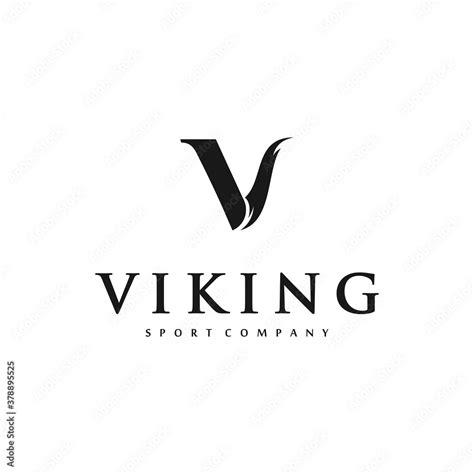 letter V viking logo vector illustration Stock Vector | Adobe Stock