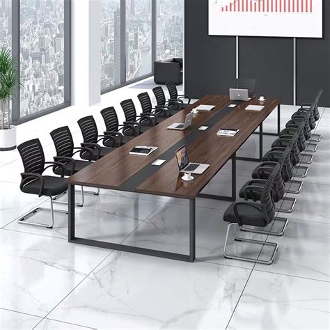 modern 20 person conference table large size meeting table industrial ...