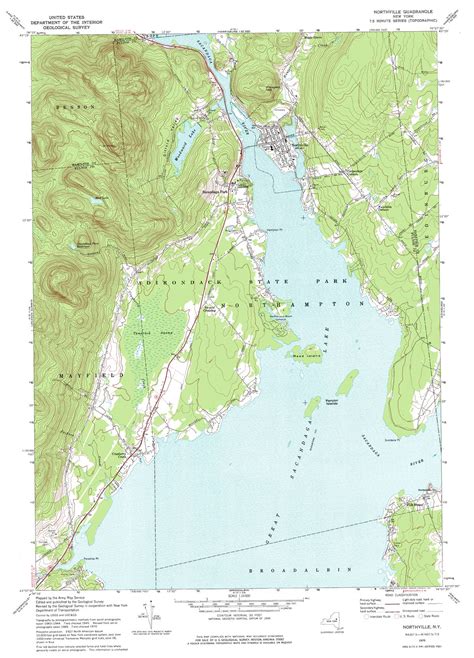 Great Sacandaga Lake Fishing Map