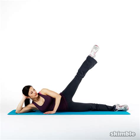 Lying Left Leg Lifts - Exercise How-to - Skimble Workout Trainer