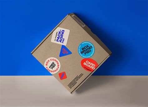 Kraft Paper Delivery Mailer Box Mockup | Free PSD Templates