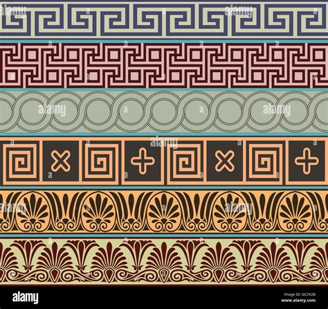 Set of Greek geometric borders Stock Vector Image & Art - Alamy