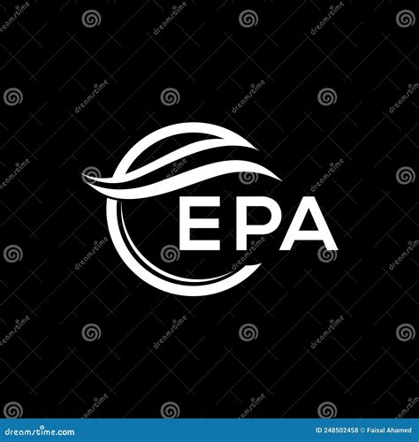 EPA Letter Logo Design on Black Background. EPA Creative Circle Letter Logo Concept Stock Vector ...