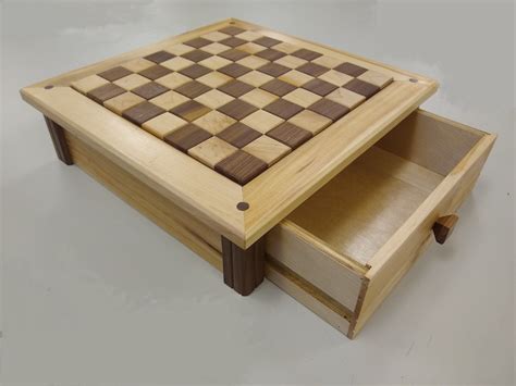 Woodworking Plans Chess Board With Drawer paper Plans - Etsy | Tableros de ajedrez, Piezas de ...