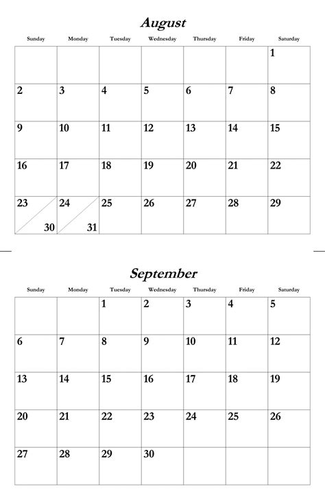 Aug Sept 2015 Calendar Template Free Stock Photo - Public Domain Pictures
