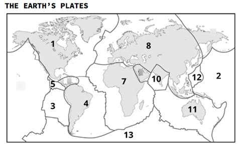 Plate Tectonic Map Diagram | Quizlet