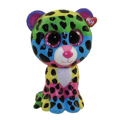 Beanie Boos - Mini Boos Collectible OPENED Dotty The Rainbow Leopard RARE CHASE