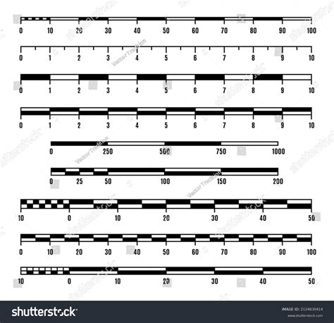 Map Scale Lines Rulers Miles Kilometers: vetor stock (livre de direitos) 2124830414 | Shutterstock