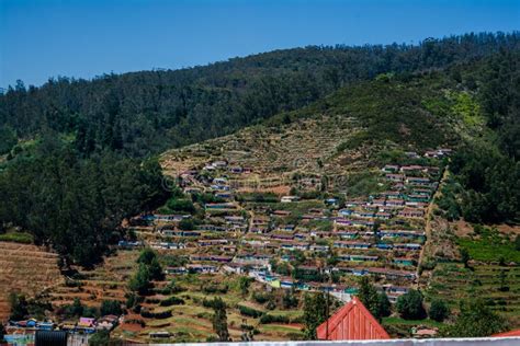 Ooty City Aerial View, Ooty Udhagamandalam is a Resort Town in the Western Ghats Mountains ...