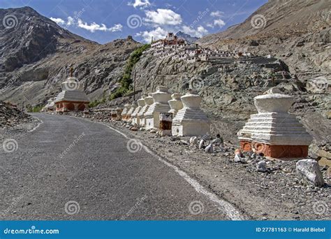 Historic Stupas (Gompas) in Ladakh Stock Image - Image of buddhist ...