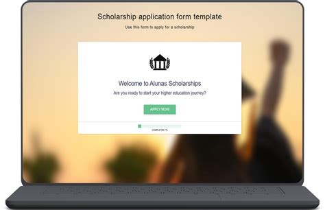 Scholarship application form template