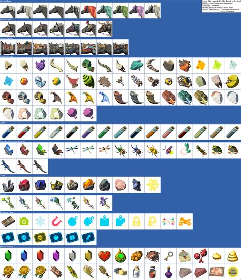 Item Icons (Miscellaneous) | Legend of zelda, Breath of the wild ...