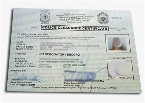 Download If The Police Clearance Certificate Is To Be Used Abroad ...