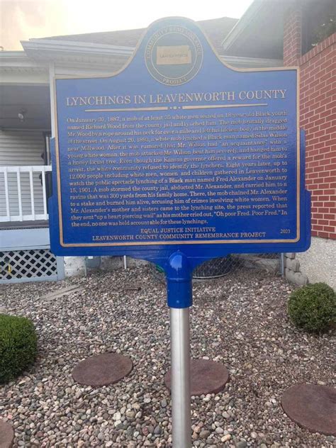 Community Dedicates Historical Marker in Leavenworth, Kansas