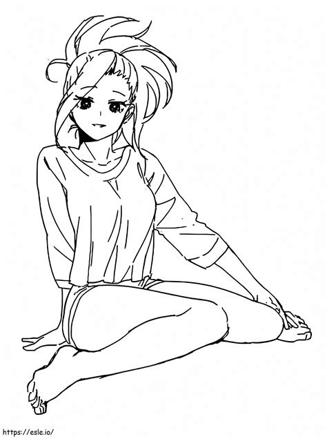 Beautiful Momo Yaoyorozu coloring page