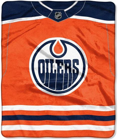 Edmonton Oilers Jersey Raschel Throw by Northwest | Edmonton oilers ...