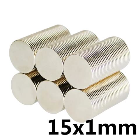 30pcs 15x1 mm Bulk Small Round NdFeB Neodymium Disc Magnets Dia 15mm x ...