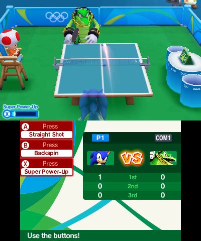 Table Tennis (Mario & Sonic at the Rio 2016 Olympic Games for 3DS) - Super Mario Wiki, the Mario ...