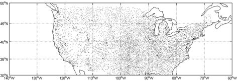 The distribution of National Climatic Data Center (NCDC) meteorological... | Download Scientific ...