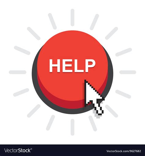 Help button icon Royalty Free Vector Image - VectorStock