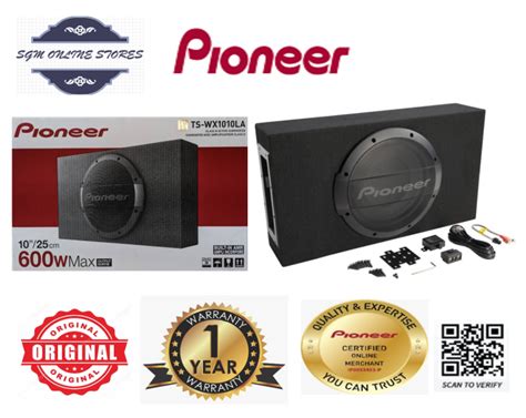 Pioneer TS-WX1010LA 10inch Car Subwoofer Sealed Active Subwoofer with ...