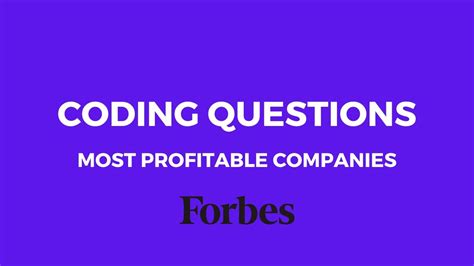 Forbes Interview Question - Most Profitable Companies (PostgreSQL ...