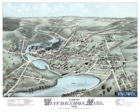 Beautifully detailed map of Winchendon, MA from 1878 - KNOWOL