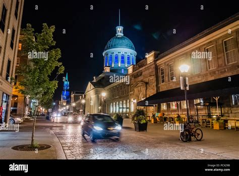 Bonsecours Market montreal at night Stock Photo - Alamy