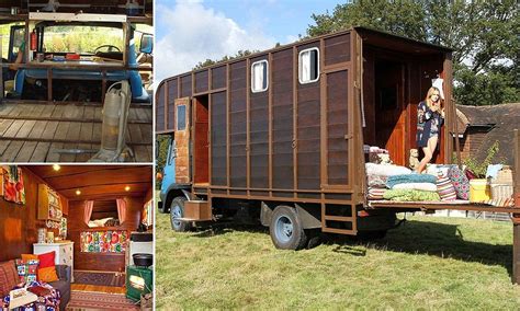 Gardeners convert old horse box into £135-a-night hotel room on wheels ...