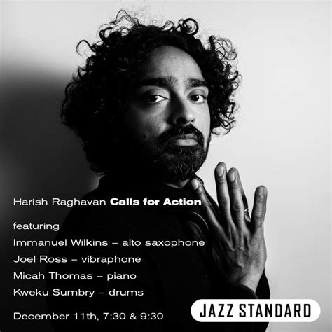 Harish Raghavan ‘Calls for Action’ launch show in NYC at The Jazz ...