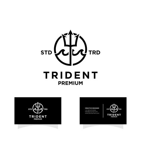 Trident sea vintage logo design 10505805 Vector Art at Vecteezy