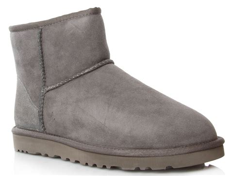 Ugg Mini Grey Boots in Gray | Lyst