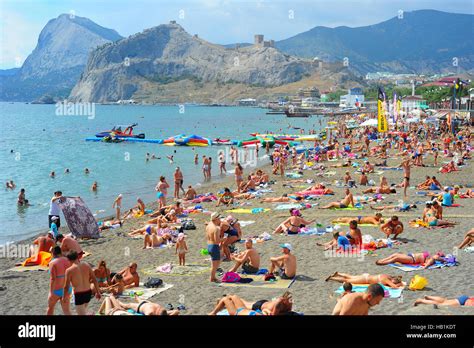 Black Crimea Sudak Ukraine Coast Sea Stock Photos & Black Crimea Sudak ...