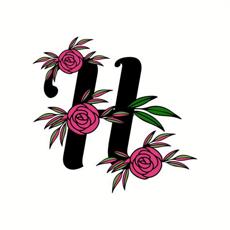 Free H letter floral Logo - MasterBundles