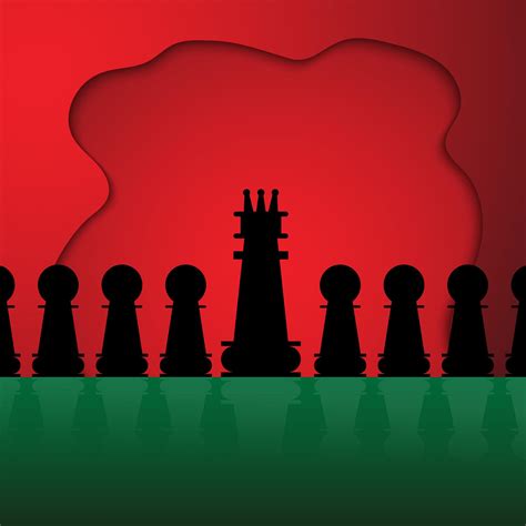 Chess pieces with reflection on paper art design 1212748 Vector Art at Vecteezy