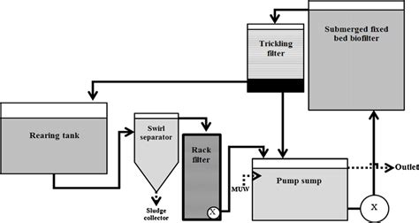 The 1.7 m 3 experimental recirculating aquaculture system (RAS, N =... | Download Scientific Diagram