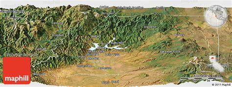 Satellite Panoramic Map of Shasta County