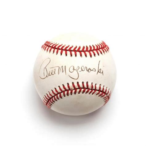 Bill Mazeroski Autographed Baseball (Lot 1071 - Single-Owner Sports ...