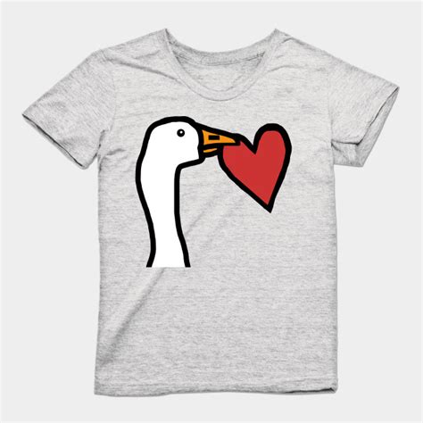 Portrait of a Goose Stealing a Heart on Valentines Day by ellenhenryart | Shirts, T shirt, Mens tops