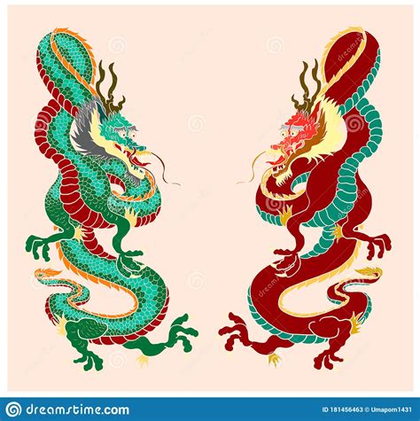 King Dragon Tattoo.cartoon Vector for T-shirt Stock Vector - Illustration of beautiful, coloring ...