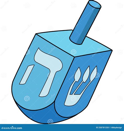 Hanukkah Dreidel Cartoon Colored Clipart Vector Illustration ...