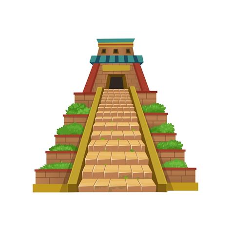 Premium Vector | Mayan pyramid.