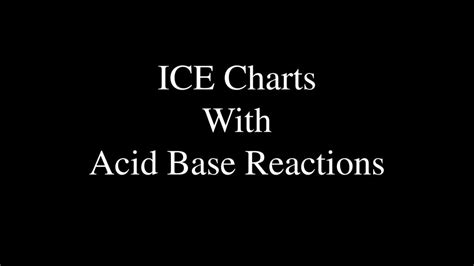 ICE Charts With Acid Base Reactions. - ppt download