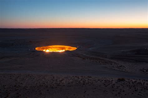 Incredible photo shows Hell's Gate, a crater that's been burning for ...